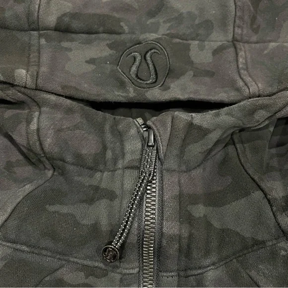 Lululemon Scuba Hoodie *Light Cotton Fleece Incognito Camo Multi Grey Size 6 - Picture 9 of 14